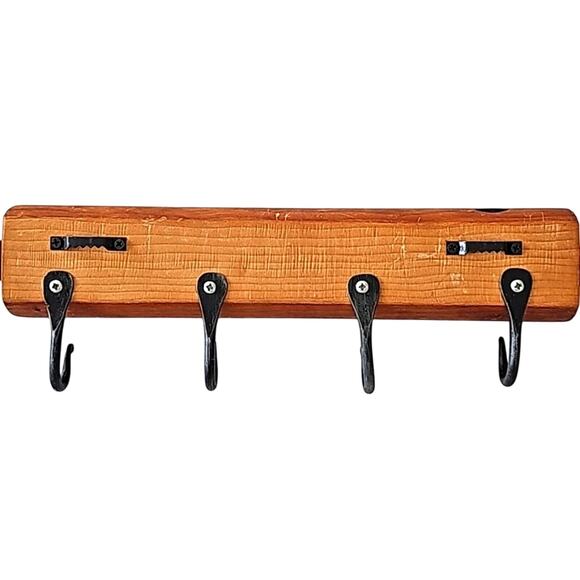 Vintage Christmas Wooden Rolling Pin with 4 Hangers for Pot Holders, Aprons Etc. - Picture 8 of 9